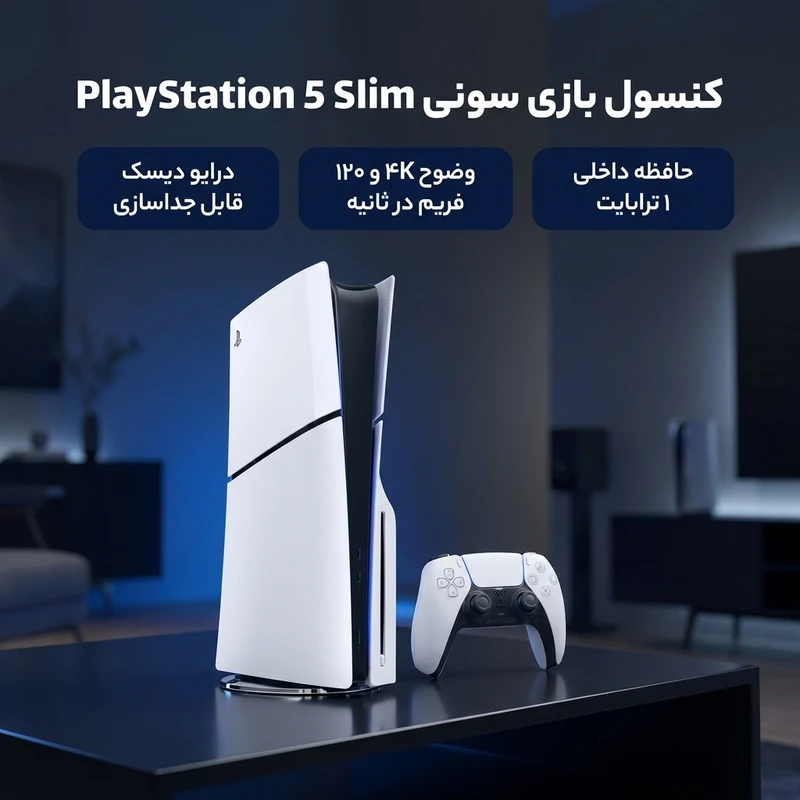 کنسول بازی سونی مدل PlayStation 5 Slim ظرفیت 1 ترابایت ریجن CFI-2116 اروپا 