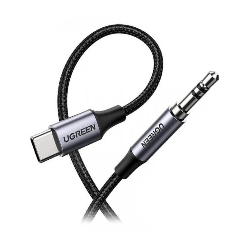 کابل تبدیل USB-C به جک 3.5 میلی متری یوگرین مدل AV143 - 30633 طول یک متر