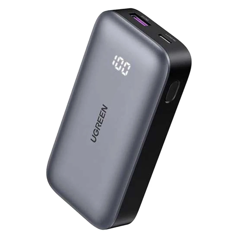 پاوربانک یوگرین مدل PB502 کد 25185 ظرفیت 10000 میلی آمپرساعت - خاکستری
